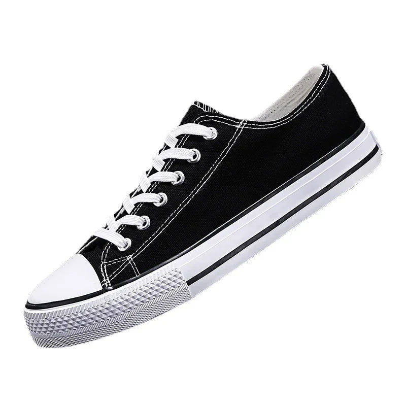 Primavera Outono Novos Sapatos de Lona Masculinos Casal Trendy Harajuku Vintage Sapatos Casuais Baixos Versáteis Sapatos de Estudante